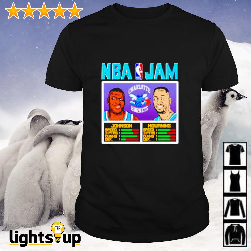 Official NBA jam hornets johnson and mourning t-shirt, hoodie, sweater,  long sleeve and tank top