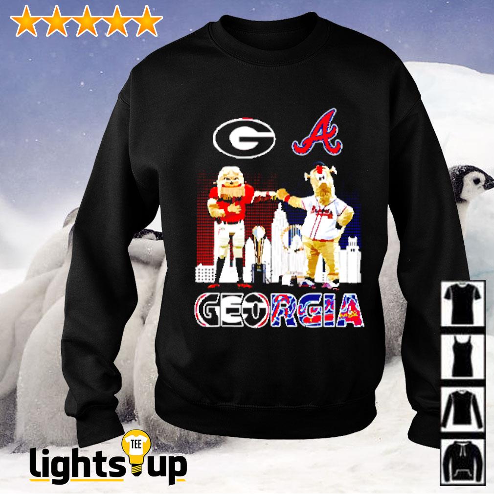 Nice Hairy Dawg Georgia Bulldogs And Blooper Atlanta Braves Of Georgia  Sport shirt, sweater and hoodie