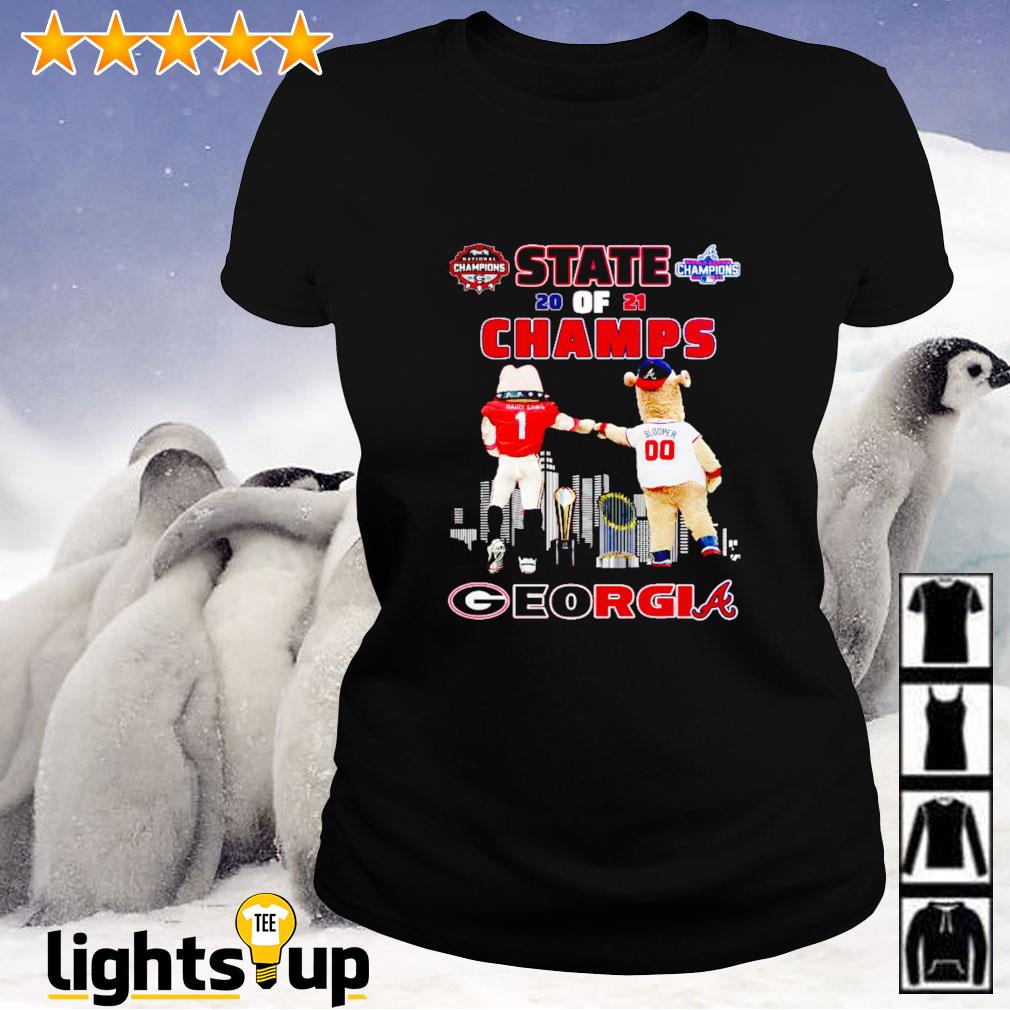 Best Georgia Bulldogs Hairy Dawg vs Blooper Atlanta Braves shirt