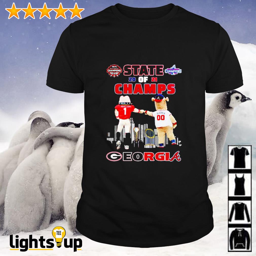 State Of Champs 2021 Hairy Dawg Georgia Bulldogs And Blooper Atlanta Braves  Of Georgia shirt, hoodie, sweater and long sleeve