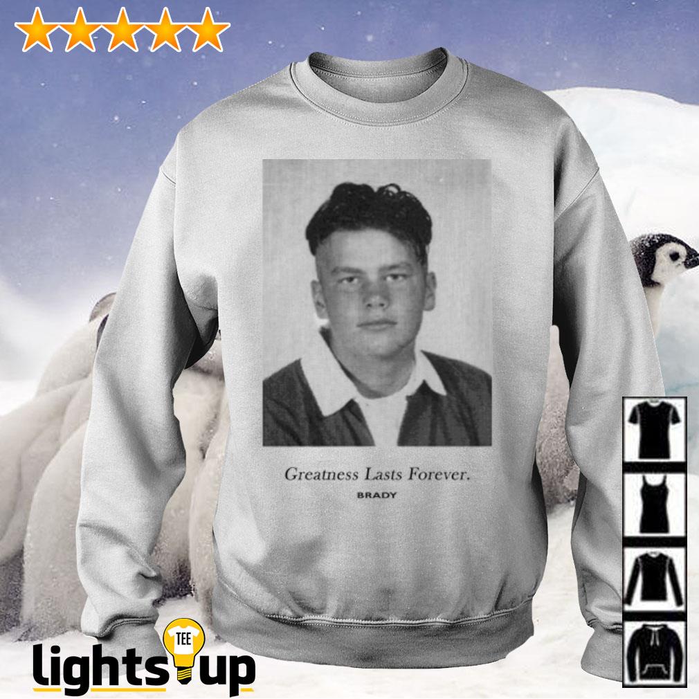 Tom Brady High School Yearbook Photo T-Shirt Greatness Lasts Forever -  Skullridding