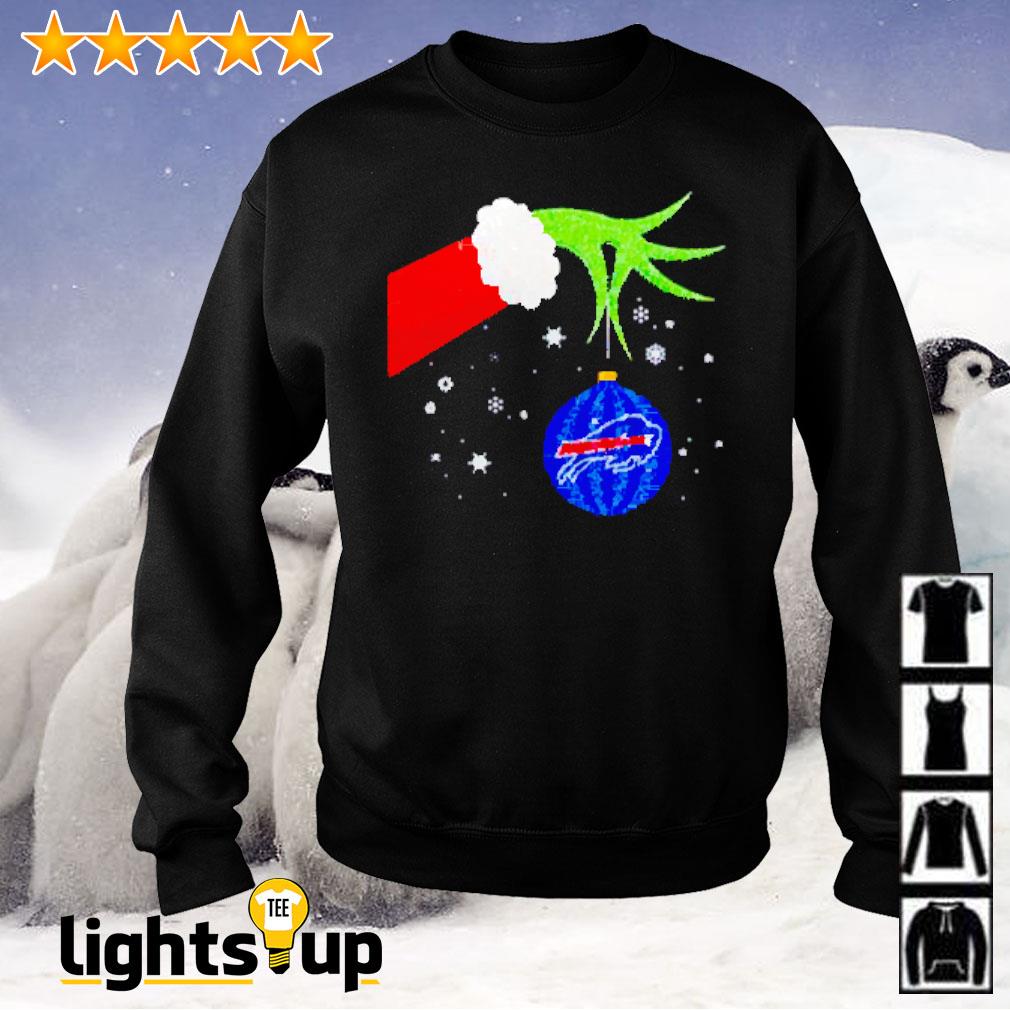 Grinch Hand Holding Buffalo Bills Christmas diamond shirt, hoodie, sweater,  long sleeve and tank top