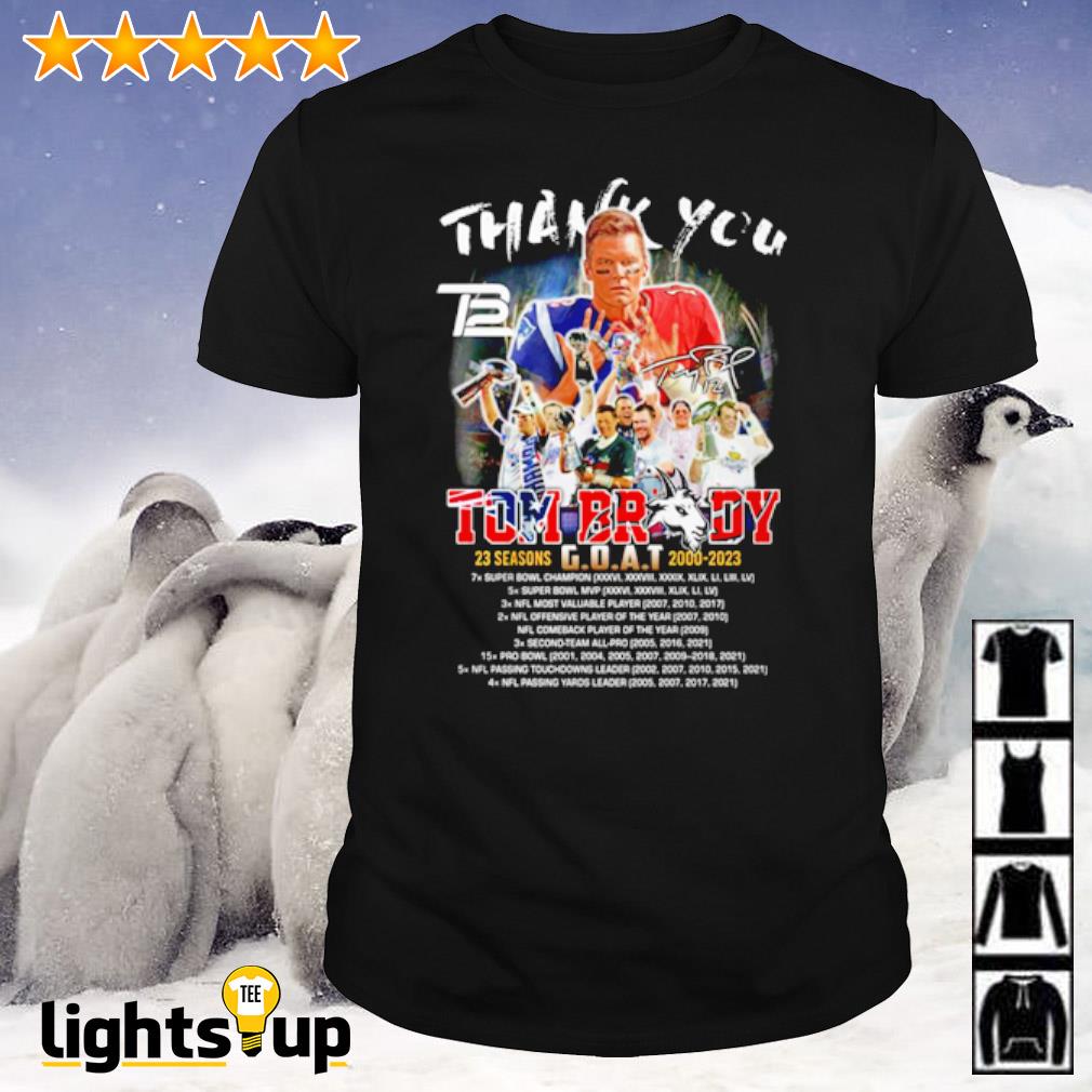 Tom Brady Shirt Thank You 12 Goat Tee - Bugaloo Boutique