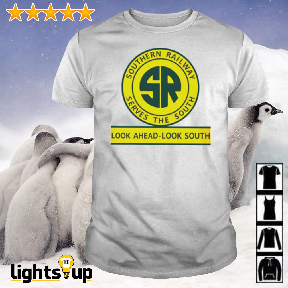 Southern railway serves the south look ahead-look south logo shirt