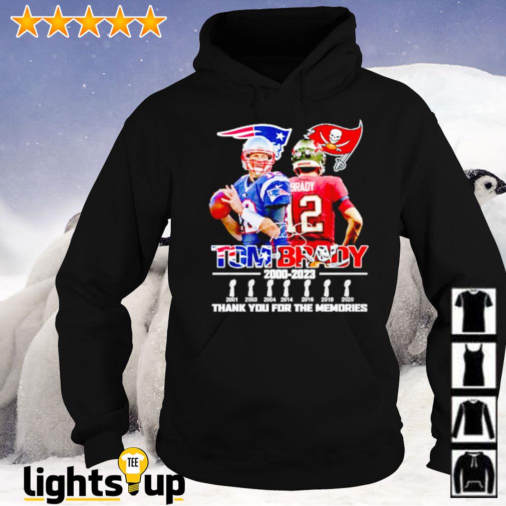 Get Tom Brady 2000 2023 Thank you for the memories shirt For Free Shipping  • PodXmas