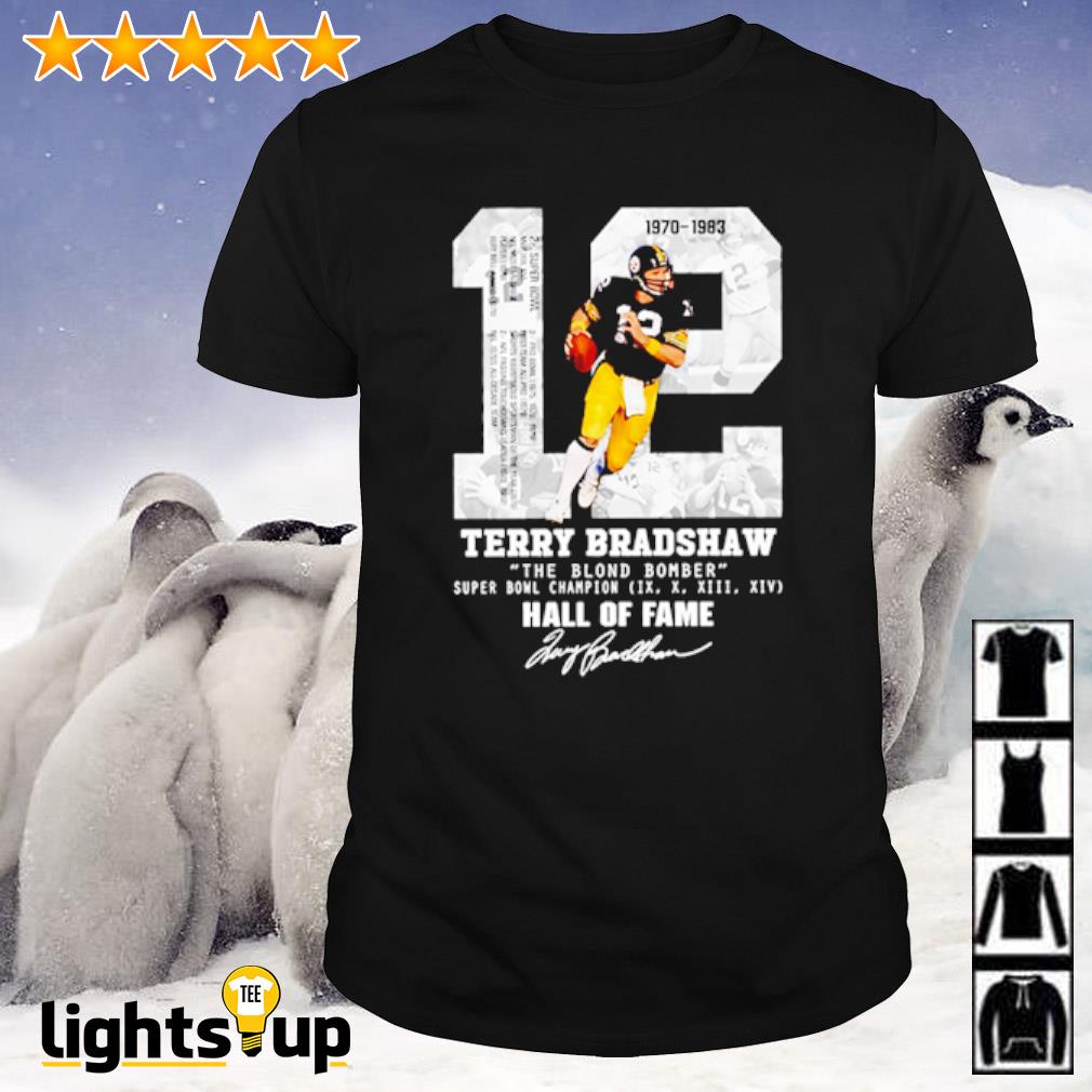 Terry Bradshaw The Blond Bomber Hall Of Fame Signature T-Shirt, Tshirt,  Hoodie, Sweatshirt, Long Sleeve, Youth, funny shirts, gift shirts » Cool  Gifts for You - Mfamilygift