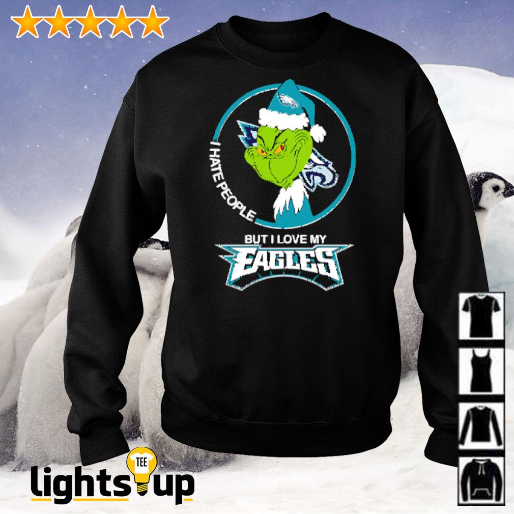 Grinch Hand Holding Philadelphia Eagles Christmas Shirt