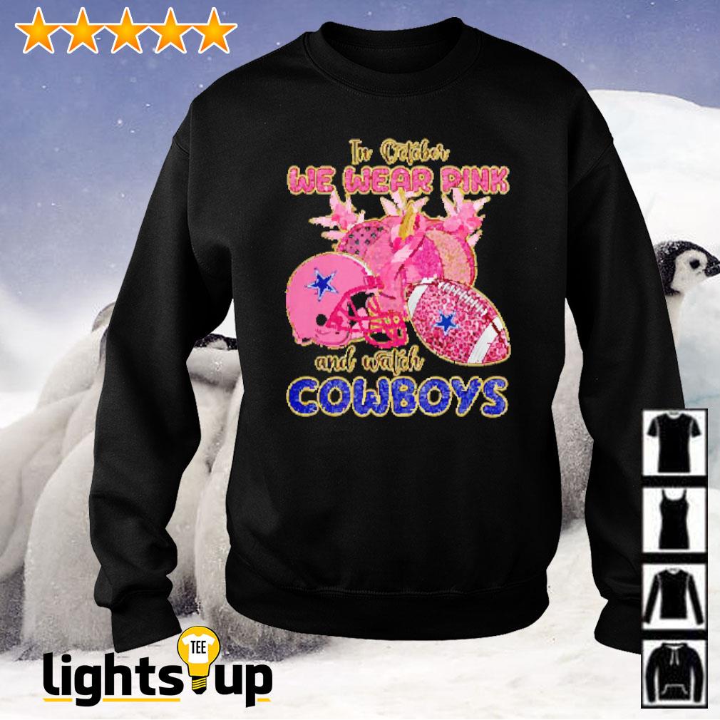 In October we wear pink and watch Green Bay Packers Mickey Disney shirt,  hoodie, sweater, long sleeve and tank top