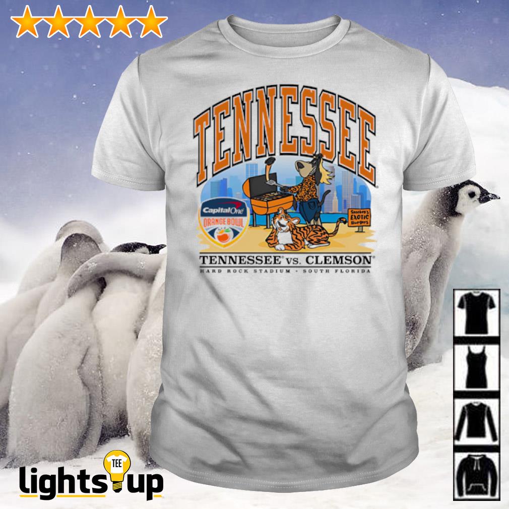 Orange Bowl Tennessee Volunteers vs Clemson Tigers mascot Hard Rock Stadium shirt
