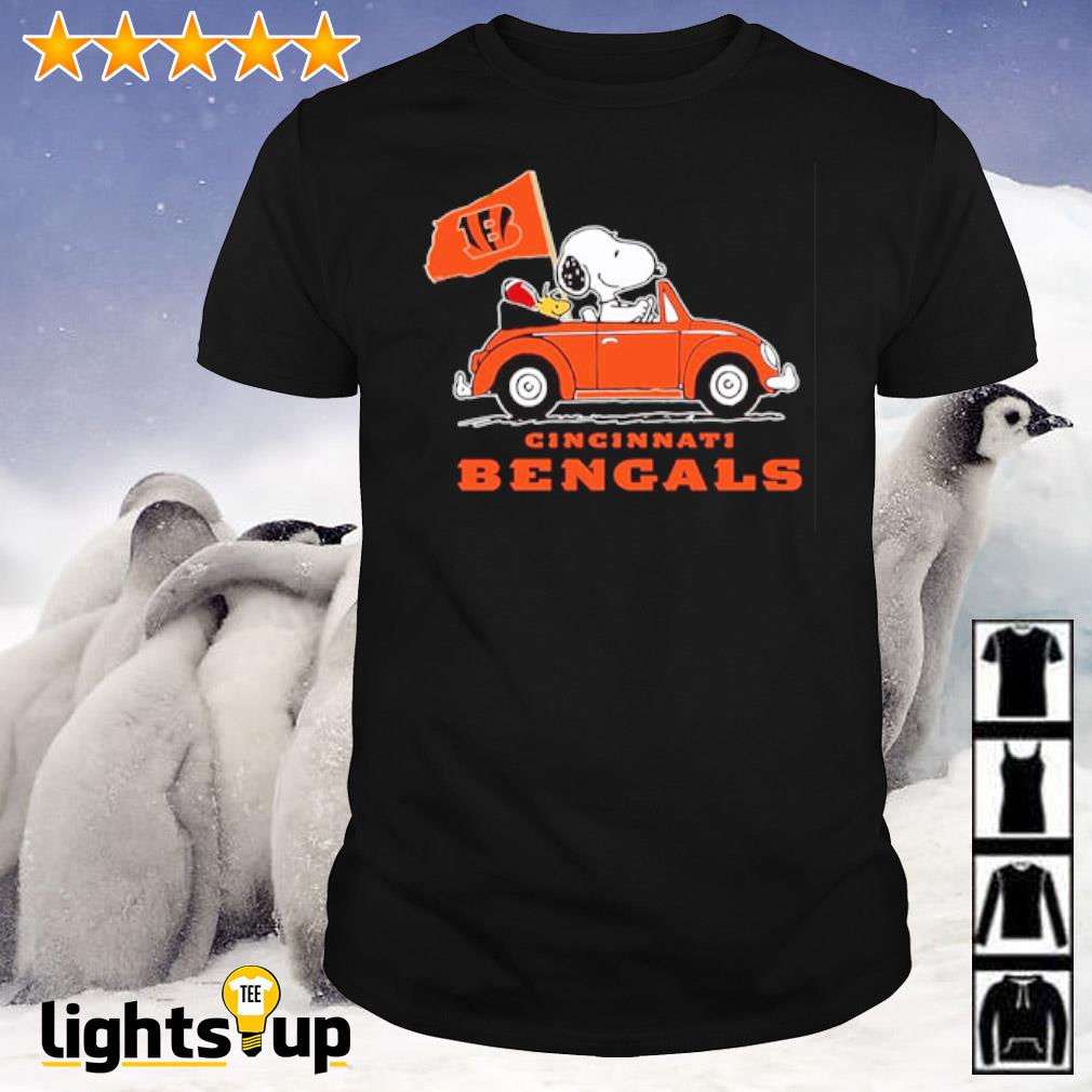 Snoopy driving Volkswagen Cincinnati Bengals shirt